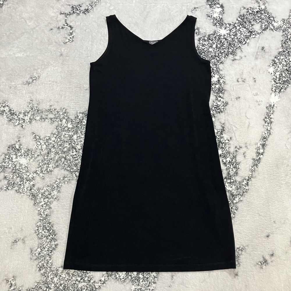 Travelers by Chico's Black Sleeveless Knit Shift‎ Dress Womens Size 2P Petite